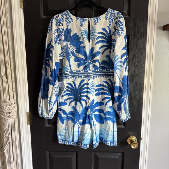 Farm Rio Long-Sleeve Printed Romper - Picture 5 of 5